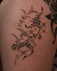 Botanical Vine Tattoo