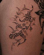 Botanical Vine Tattoo