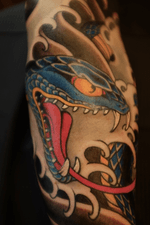 Snake and Wave Tattoo