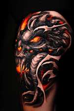 Demon Face Tattoo