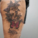 Floral Butterfly Tattoo