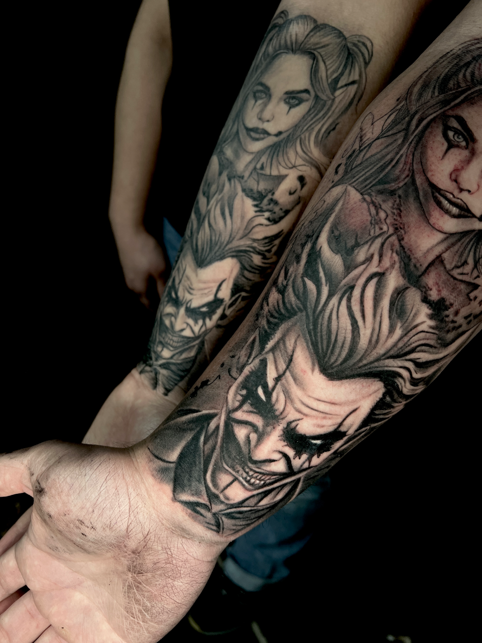 Tattoos of Joker and Harley Quinn Unveiled