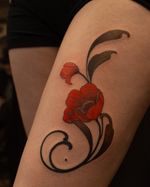 𝔉𝔩𝔬𝔴𝔢𝔯𝔰 ______ #tattoo #tattoed #neotraditionaltattoo #ink #inked #francetattoo #caentattoo #colortattoo #flowers #flowerstattoo #fallvibes
