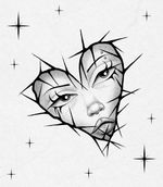 Heart Face with Thorns