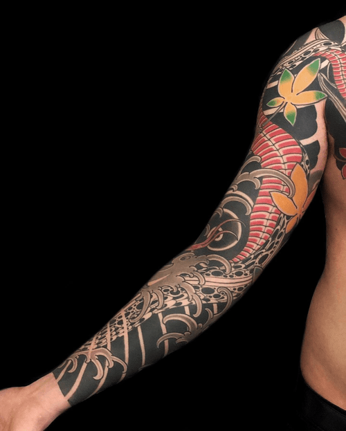 Snake and Wave Sleeve