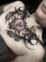 Skull and Filigree Tattoo
