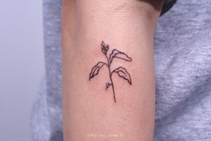 mini leaf drawing