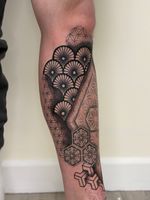 Geometric Leg Tattoo