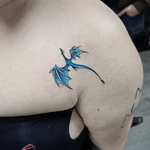 Little blue dragon 🐉 Send me your cool colour ideas! I'm offering colour pieces hugely discounted for a short time for portfolio purposes 💚 Sponsored by @tattooboutiqueuk . . . . . . . . . . . #tattoo #tattooideas #tatt #tattooartist #tattooart #tattooartist #tattooideas #tattooing #colour #colourtattoo #trending #viral