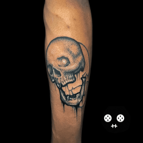 Melting Skull Tattoo