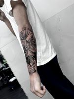 Casino Gambling Sleeve Tattoo