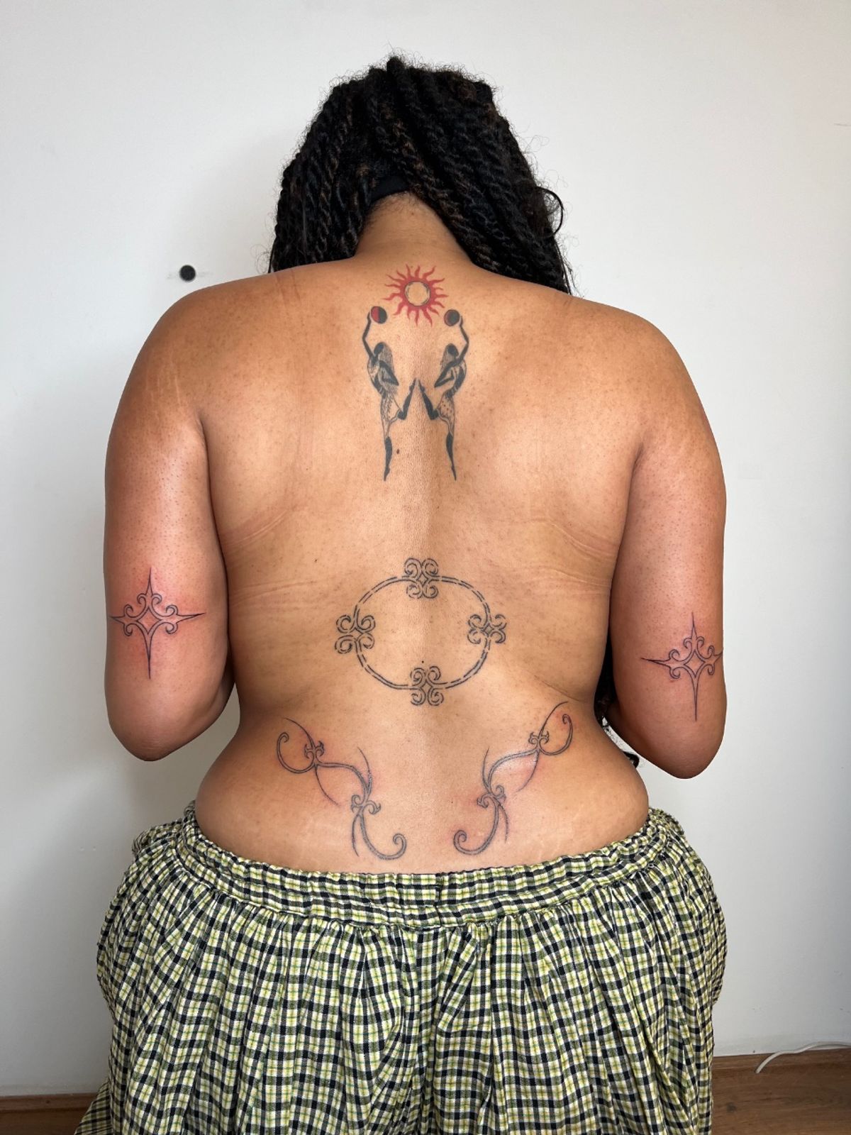 nature neck tattoo