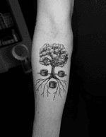 Tree and Coins Tattoo