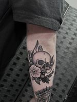 Skull with Flower
