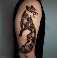 Jumping Fox Tattoo