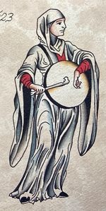 Medieval Musician Illustration