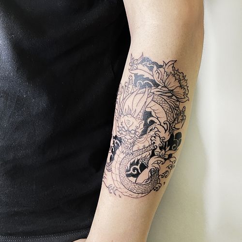 Japanese Dragon and Peony