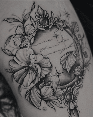 Floral tattoo style