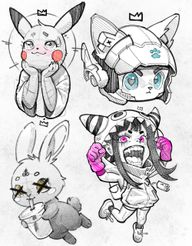 Anime Character Sketch Sheet