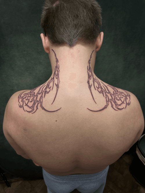 Neck Back Tattoo