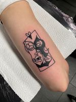 Abstract Face Tattoo