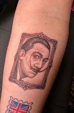 Salvador Dali Portrait Tattoo