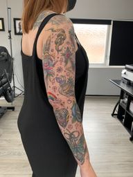 Neo-Traditional Patchwork Sleeve