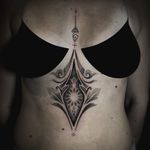 Ornamental sternum, mandala, dotwork