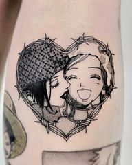 Heart of Barbed Wire with Two Faces