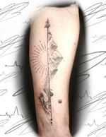 Mountain and Sun Tattoo