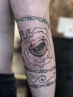The other side of the eye I shared before. This one placed right in the middle of the elbow. Almost like a portal through the arm where the 2 eyes are connected. Soft delicate lines but bold masculine result. You can have both. 