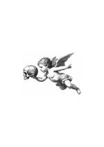 Cherub with Skull