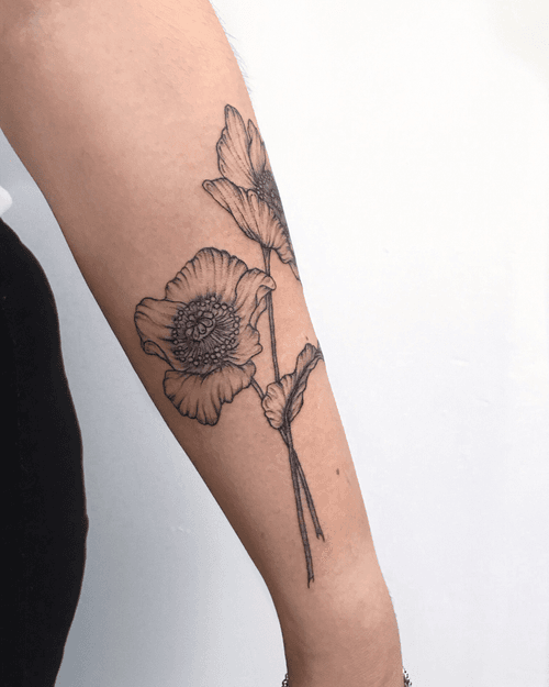 Poppy Flower Tattoo