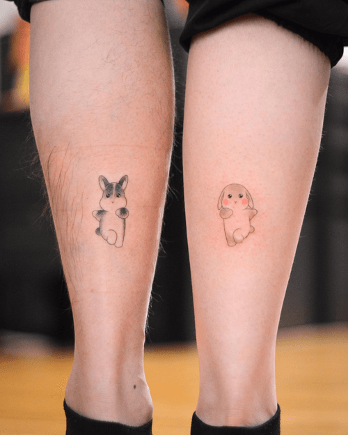 Playful Cartoon Bunnies