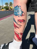 Torn American Flag Realism