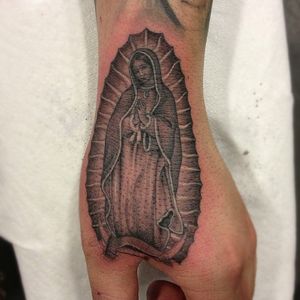 #virginmary #religioustattoo #guadalupe #bengrillo #microtattoo