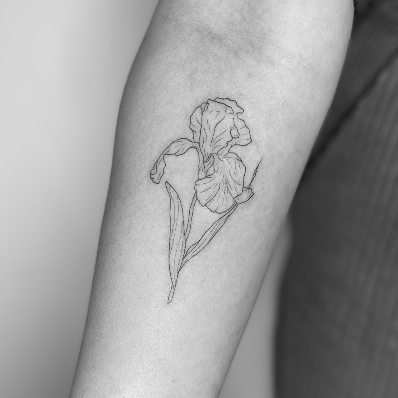 Black & White Iris Tattoo Beauty