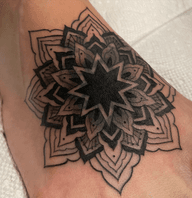 Mandala Foot Tattoo