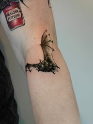 Ink painting Bat Tattoo