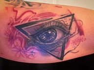 Geometric Eye Tattoo