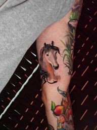 Watercolor Horse Tattoo