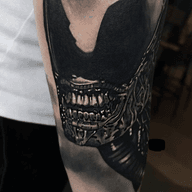 Alien Head Tattoo