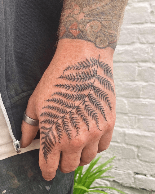 Intricate Fern And Vine Hand Poke Tattoo By Ellie Tattoodo intricate-fern-and-vine-hand-poke-tattoo-by-ellie-tattoodo