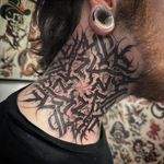 Neck gothic mandala for @leodiggins today - - - - - - #blackwork#blackworkers#gothic#gothicmnadala#mandala#blackworkmandala#necktattoo#jobstopper#jobstoppers#gothicmandalatattoo#blackworksubmission#darktattoo#darktattoos