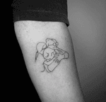 Family Hug Fine Line Tattoo