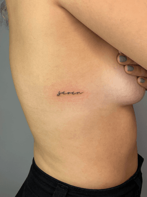 Small lettering tattoo style