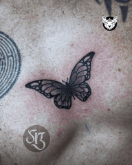 🦋 A delicate whisper of wings and wonder. #ButterflyTattoo #DelicateInk #Tattoo #Dublin