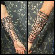 Polynesian Tribal Forearm Sleeve