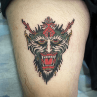 Demon Face Tattoo