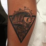 Wave in Triangle Tattoo
